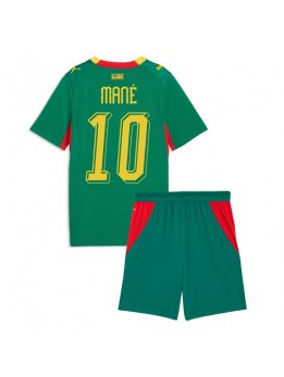 Otroški Nogometna dresi replika Senegal Sadio Mane #10 Gostujoči SP 2026 Kratek rokav (+ hlače)
